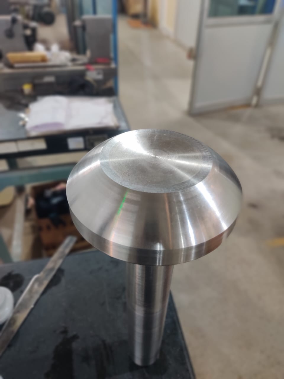 Upright valve plug with flat head